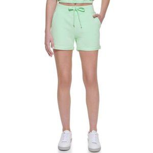 Calvin Klein Jeans Women's Logo Patch Short, Mint Foam, Size X-Large XL